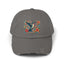 Hummingbird In Bloom Vintage Style Hat - Unisex Distressed Cap