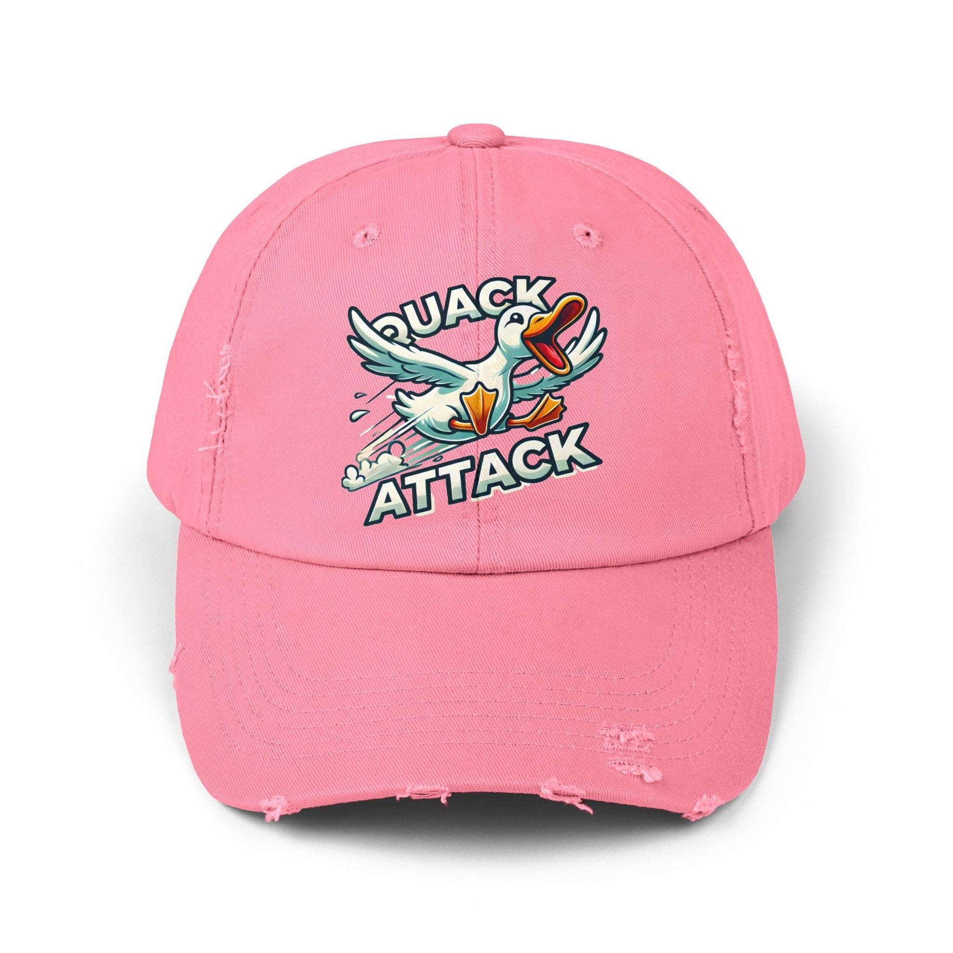 The Nerdy Birder Quack Attack Vintage Style Hat - Unisex Distressed Cap