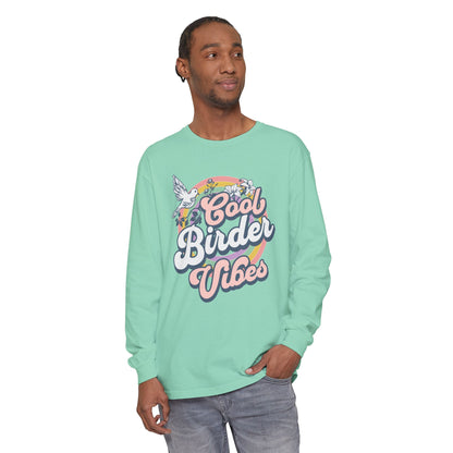Cool Birder Vibes Long Sleeve T-Shirt for Bird Lovers