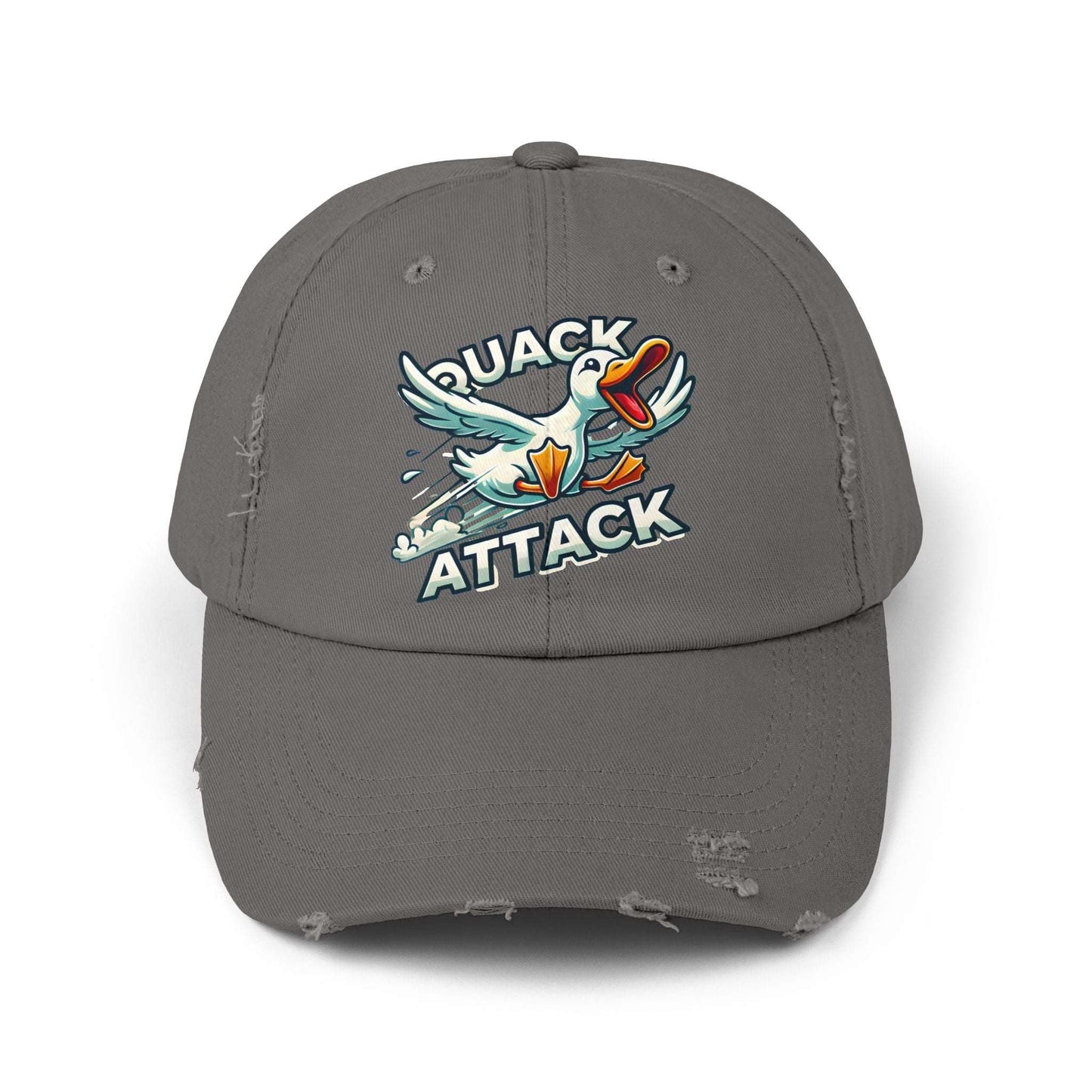 The Nerdy Birder Quack Attack Vintage Style Hat - Unisex Distressed Cap