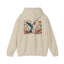 Hummingbird In Bloom Hoodie Back Design - Cozy Sweatshirt for Nature Lovers