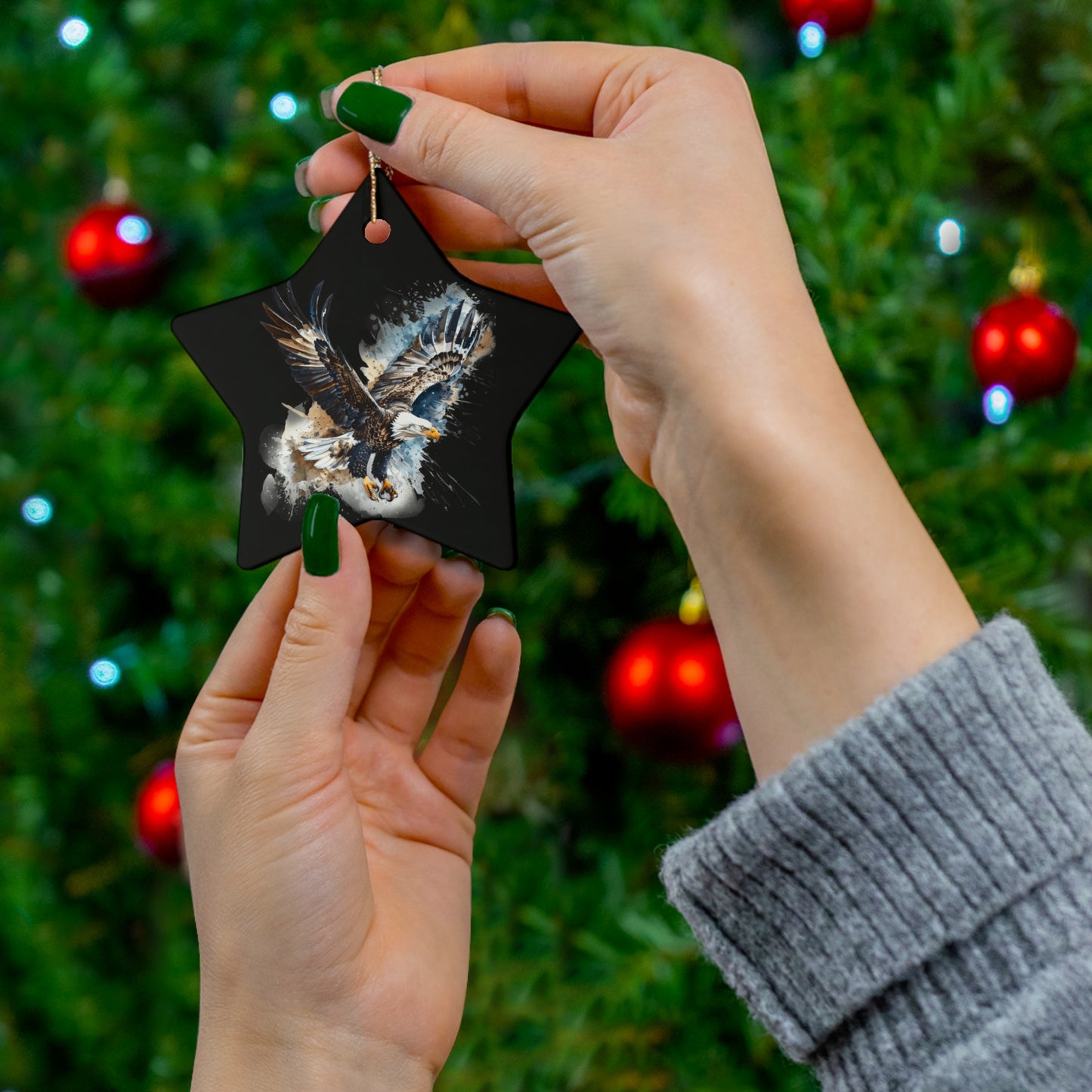 Flying Eagle Ornament — 4 Shape Options