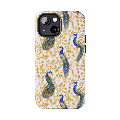 Elegant Peacock Tough Phone Case - Stylish Protection for Nature Lovers
