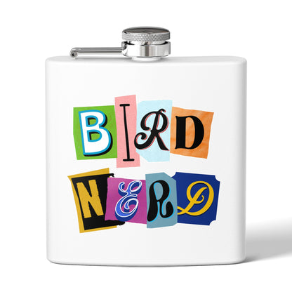 Bird Nerd Funny Bird Lover's Stainless Steel Flask - 6oz