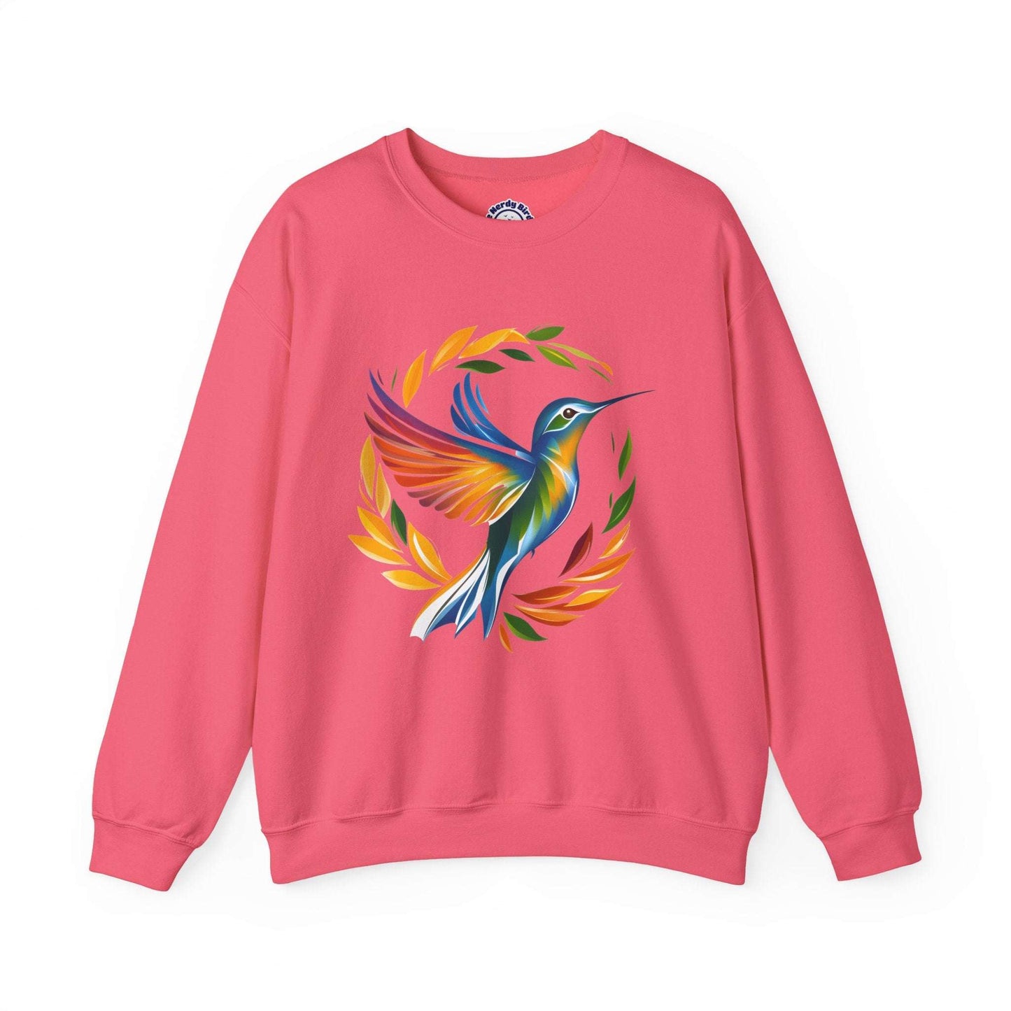 Hummingbird Rainbow Graphic Unisex Crewneck Sweatshirt