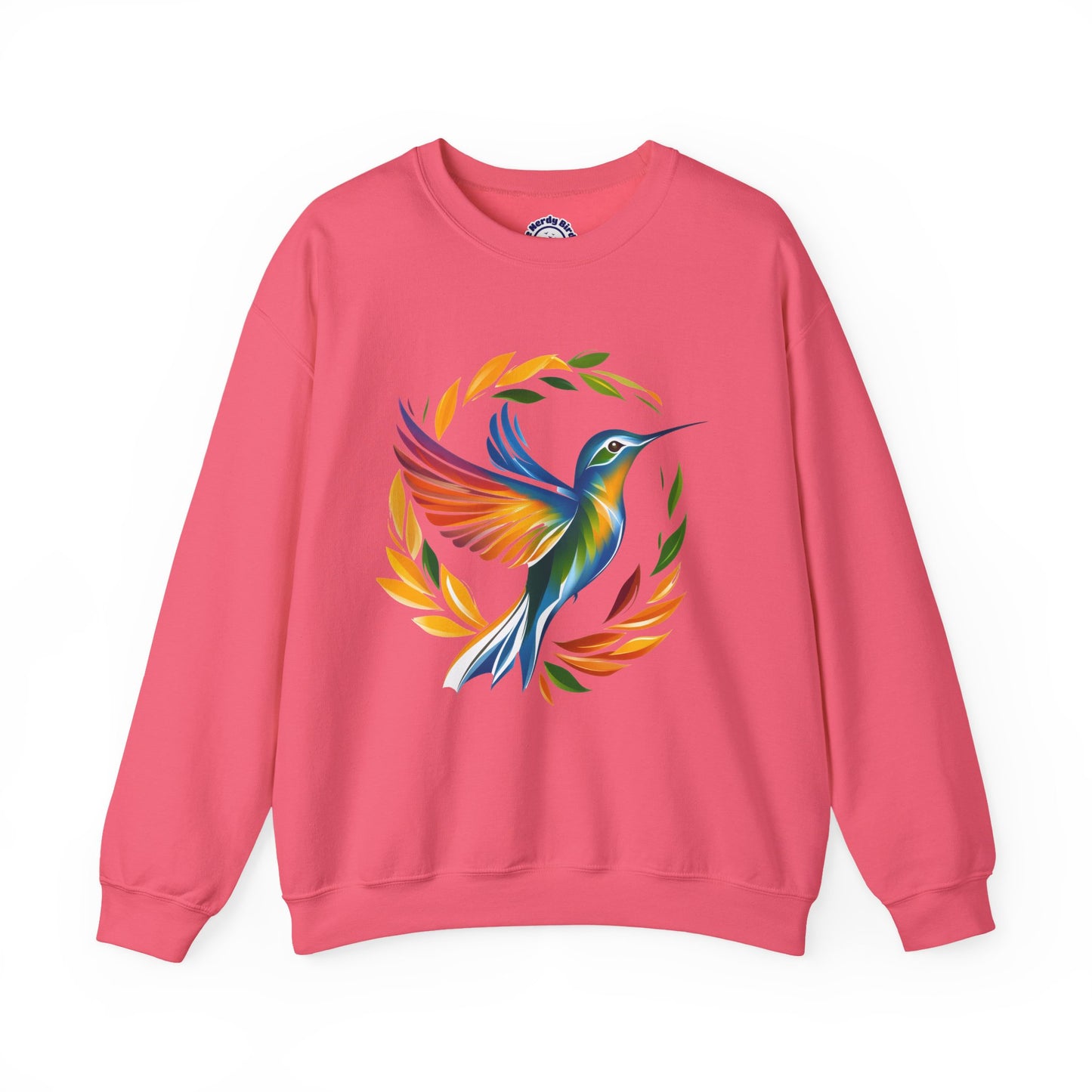 Hummingbird Rainbow Graphic Unisex Crewneck Sweatshirt