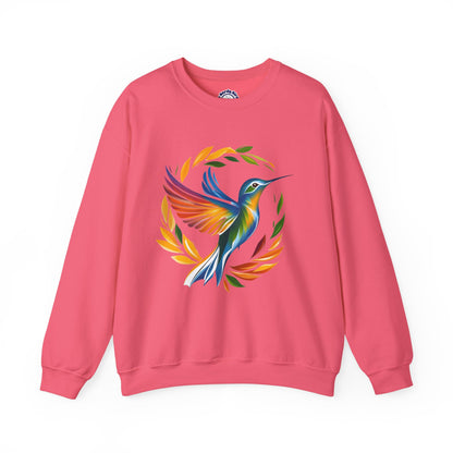 Hummingbird Rainbow Graphic Unisex Crewneck Sweatshirt