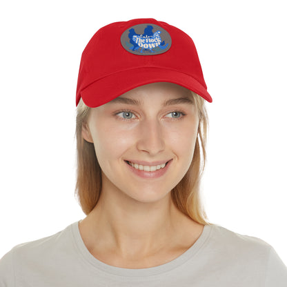 The Nerdy Birder - "Calm The Flock Down" Dad Hat, Leather Patch Cap, Perfect Gift for Dads, Nature Lovers, Casual Style Cap, Summer Accessories