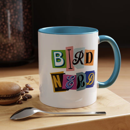 Bird Nerd Accent Coffee Mug - Fun & Quirky Gift for Bird Lovers