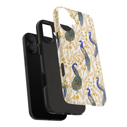 Elegant Peacock Tough Phone Case - Stylish Protection for Nature Lovers