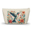 Hummingbird In Bloom Accessory Pouch Natural