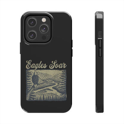 The Nerdy Birder - Eagles Soar Tough Phone Case, Nature Lover Gift, Hiking Accessory, Wildlife Enthusiast, Adventure Protection Case