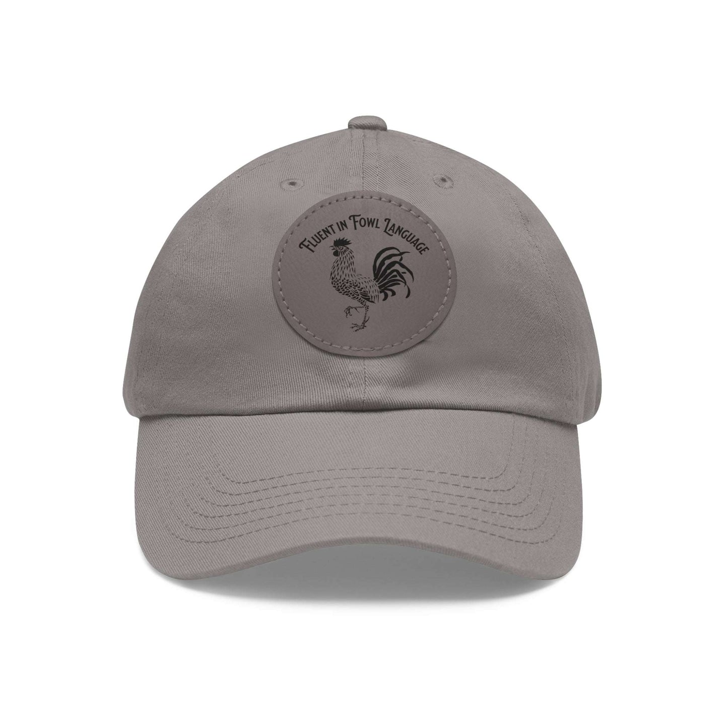 The Nerdy Birder - "Fluent in Fowl Language"  Dad Hat, Leather Patch Cap, Perfect Gift for Dads, Nature Lovers, Casual Style Cap, Summer Accessories