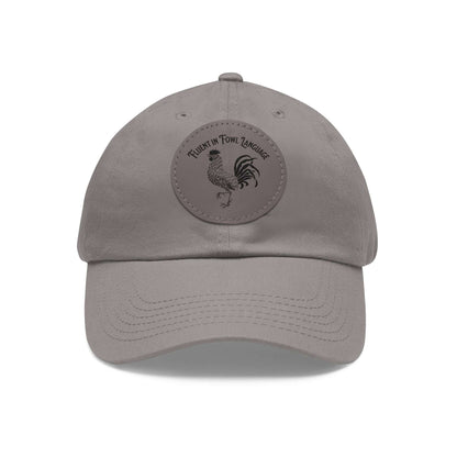 The Nerdy Birder - "Fluent in Fowl Language"  Dad Hat, Leather Patch Cap, Perfect Gift for Dads, Nature Lovers, Casual Style Cap, Summer Accessories