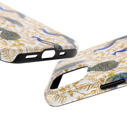Elegant Peacock Tough Phone Case - Stylish Protection for Nature Lovers