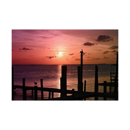 Scenic Sunset Matte Horizontal Poster - Serene Wall Art for Home Decor
