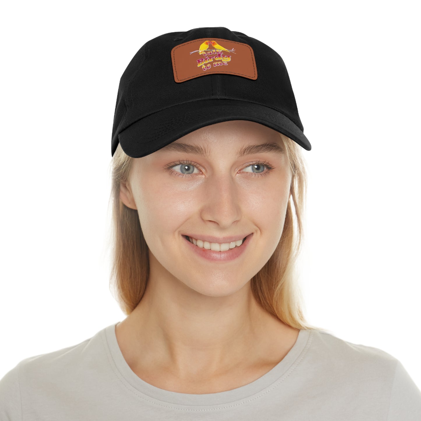 The Nerdy Birder Talk Birdy To Me Dad Hat with Leather Patch Stylish Outdoor Cap