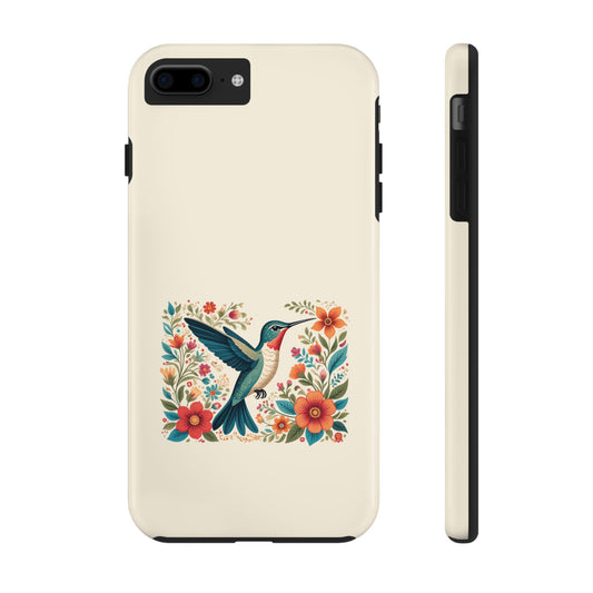 Hummingbird in Bloom Tough Phone Cases