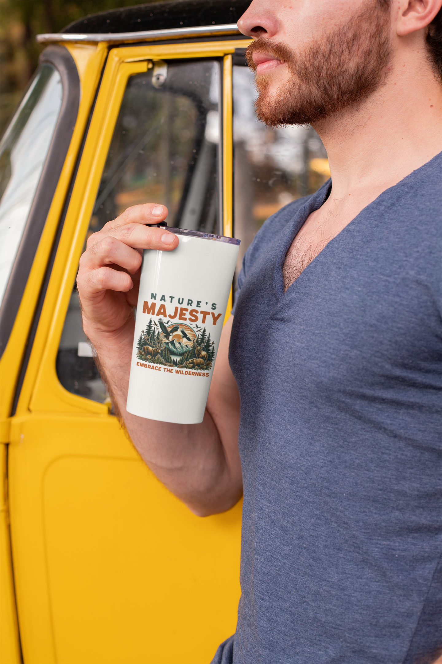 Nature's Majesty Tumbler | 20oz Travel Mug for Adventurers