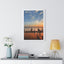 Serene Sunset Framed Vertical Poster - Tranquil Wall Art for Home Decor