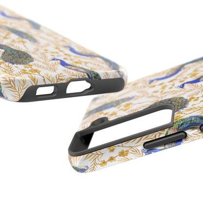 Elegant Peacock Tough Phone Case - Stylish Protection for Nature Lovers
