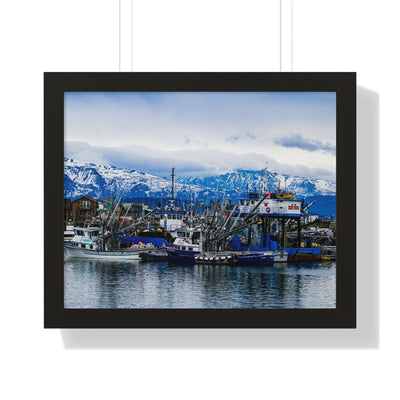 Scenic Harbor Framed Horizontal Poster - Nautical Wall Art for Home Decor