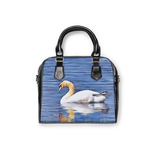 Elegant Swan Design Shoulder Handbag, Chic Tote Bag, Stylish Accessory, Handbag for Nature Lovers, Unique Gift Idea