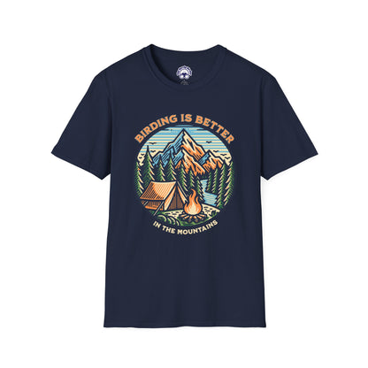 Birding in The Mountains Unisex Softstyle T-Shirt - Nature Lover's Gift