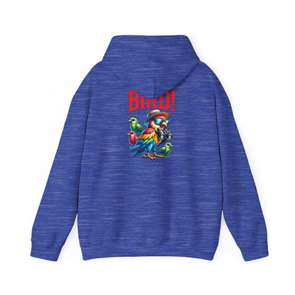 The Nerdy Birder - "Bird!" Back Design Unisex Hoodie - Cozy Sweatshirt for Nature Lovers
