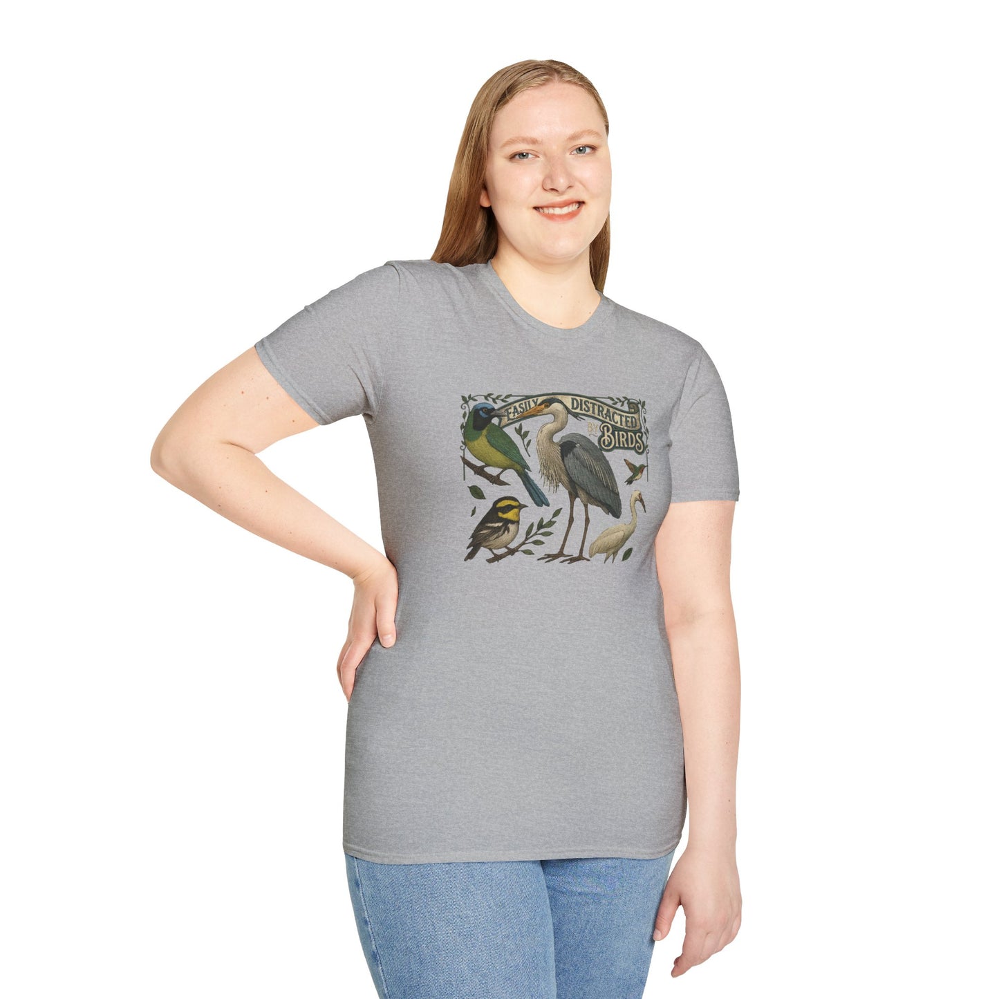 Easily Distracted by Texas Birds Graphic T-Shirt