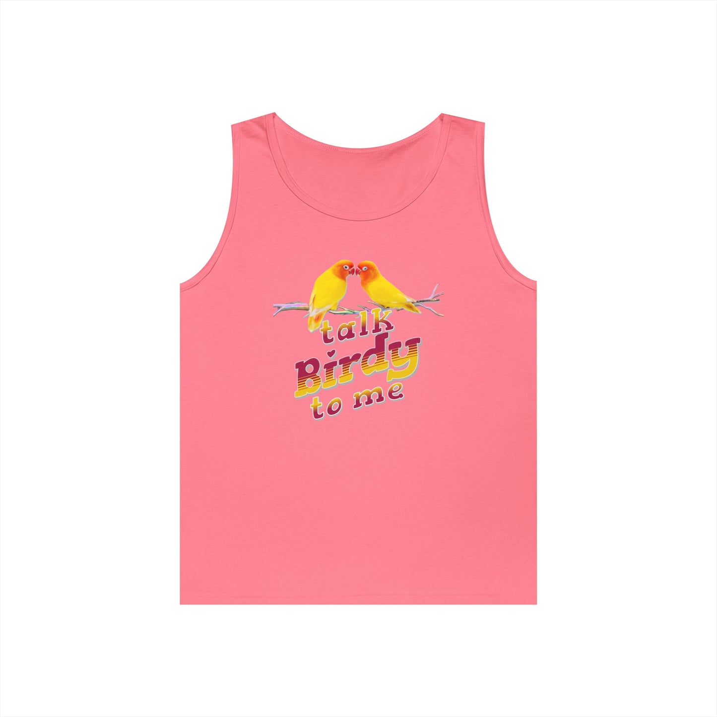Talk Birdy To Me Tank Top, Gift for Bird Lovers, Unisex Summer Wear, Nature Lover's Apparel, Fun Casual Tank