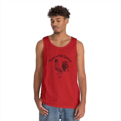 Fluent in Fowl Language Unisex Heavy Cotton Tank Top - Funny Animal Lover Shirt