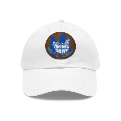 The Nerdy Birder - "Calm The Flock Down" Dad Hat, Leather Patch Cap, Perfect Gift for Dads, Nature Lovers, Casual Style Cap, Summer Accessories