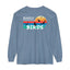 Easily Distracted by Birds Sunset on Back Long Sleeve Tee