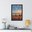 Serene Sunset Framed Vertical Poster - Tranquil Wall Art for Home Decor