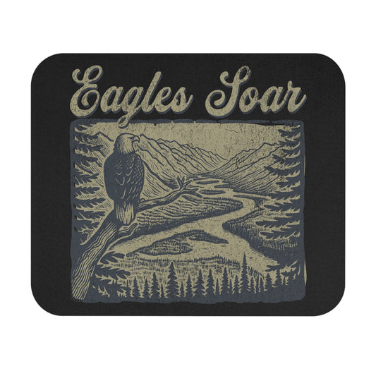 Eagles Soar Mouse Pad - Nature-Themed Desk Accessory