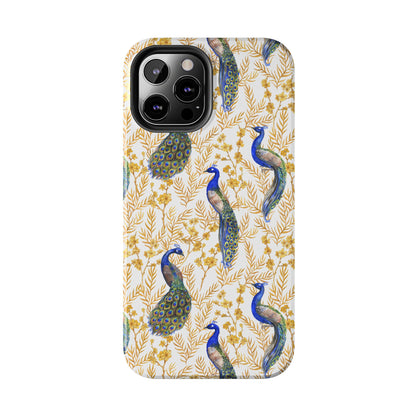 Elegant Peacock Tough Phone Case - Stylish Protection for Nature Lovers