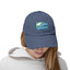 The Nerdy Birder Bird Watcher Teal Vintage Style Hat - Unisex Distressed Cap