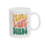 Peace Love Birds Ceramic Mug - Perfect for Coffee Lovers & Gift Giving