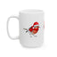 Festive Bird Ceramic Mug - Holiday Coffee Cup (11oz, 15oz)