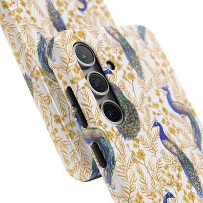Elegant Peacock Tough Phone Case - Stylish Protection for Nature Lovers