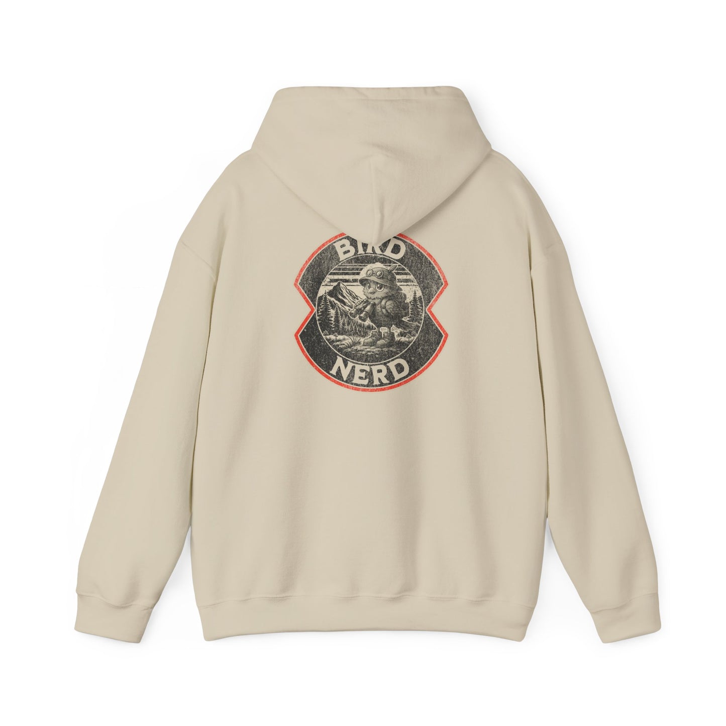 Bird Nerd Retro Back Design Unisex Hoodie