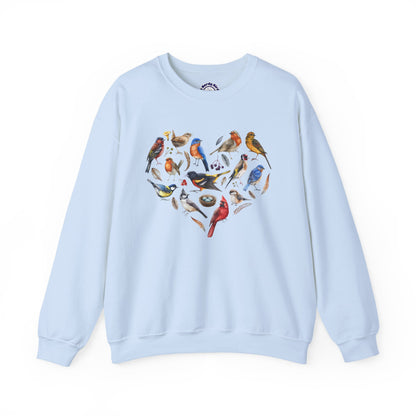 Bird Heart Graphic Unisex Crewneck Sweatshirt