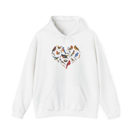 Bird Heart Unisex Hoodie - Cozy Sweatshirt for Nature Lovers
