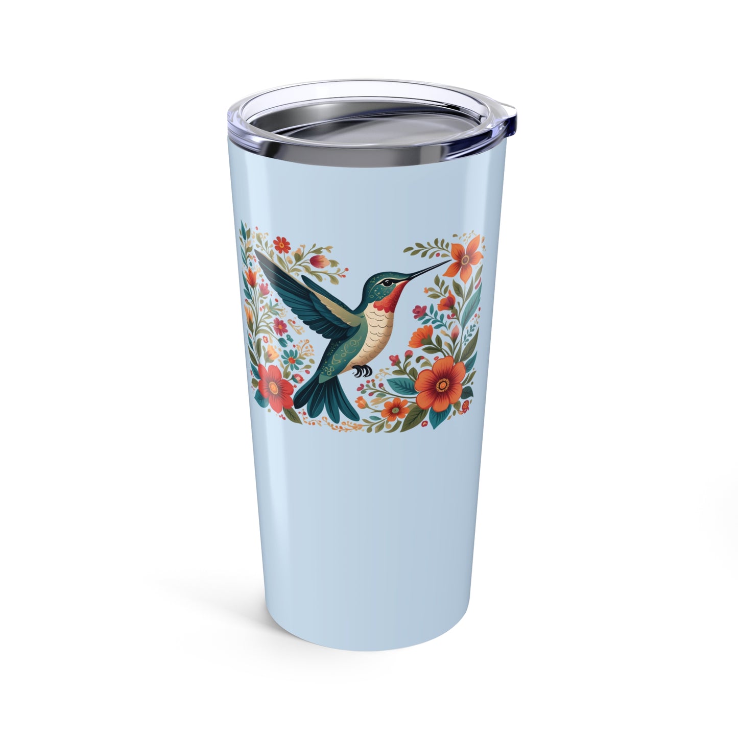Hummingbird in Bloom Blue 20oz Tumbler