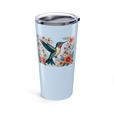 Hummingbird in Bloom Blue 20oz Tumbler