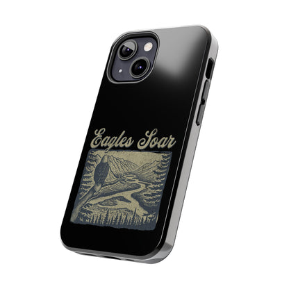 The Nerdy Birder - Eagles Soar Tough Phone Case, Nature Lover Gift, Hiking Accessory, Wildlife Enthusiast, Adventure Protection Case