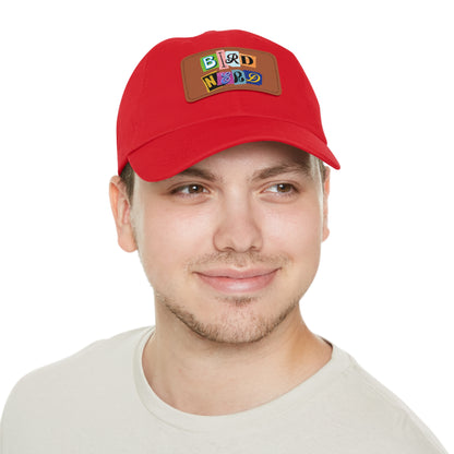 The Nerdy Birder - Bird Nerd Dad Hat with Leather Patch, Casual Cap for Bird Lovers, Unique Gift for Birdwatching, Outdoor Adventure Hat, Unisex