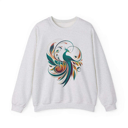 Elegant Peacock Design Unisex Crewneck Sweatshirt