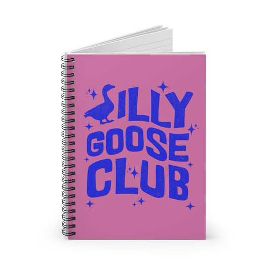 Silly Goose Club Pink Spiral Notebook - Fun Stationery for Kids, Journaling, School Supplies, Gifts, Note-taking